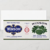 Oude Groentebliklabel Kunst, Winsom Erwten (Voorkant / Achterkant)