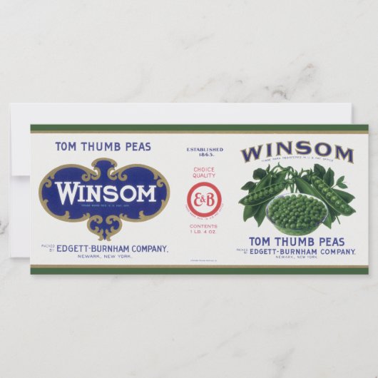 Oude Groentebliklabel Kunst, Winsom Erwten (Voorkant)