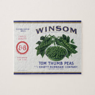 Oude Groentebliklabel Kunst, Winsom Erwten Legpuzzel