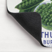 Oude Groentebliklabel Kunst, Winsom Peas Muismat (Hoek)