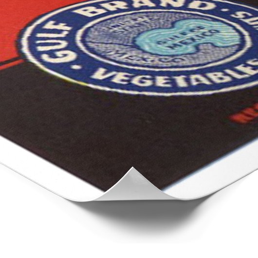  oude groenten kratelmerken poster (Hoek)