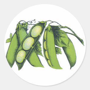 Oude Groenten; Lima Bonen, Biologische Boerderij V Ronde Sticker