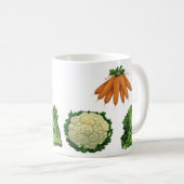 Oude Groenten; Wortelen, Bloemkool, Sla Koffiemok (Voorkant rechts)