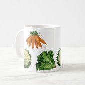 Oude Groenten; Wortelen, Bloemkool, Sla Koffiemok (Voorkant links)