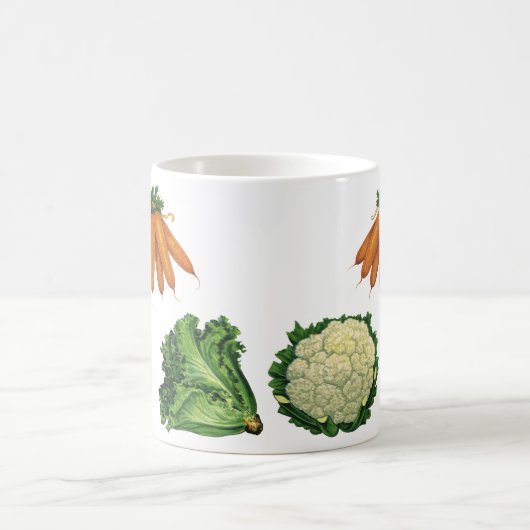 Oude Groenten; Wortelen, Bloemkool, Sla Koffiemok (Center)