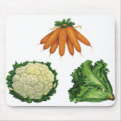 Oude Groenten; Wortels, Bloemkool, Sla Muismat (Voorkant)