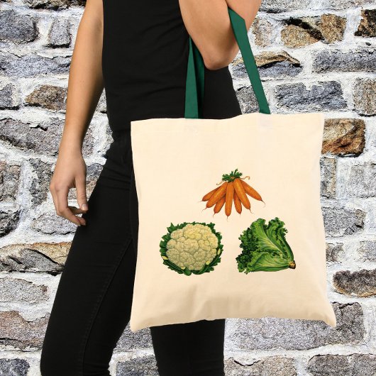 Oude Groenten; Wortels, Bloemkool, Sla Tote Bag