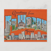 Oude groet  Fort Worth TX  Briefkaart (Voorkant)