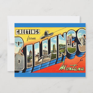 Oude groet uit Billings MT Briefkaart