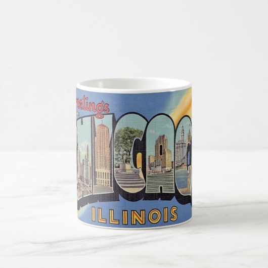 Oude groet uit Chicago Koffiemok (Center)