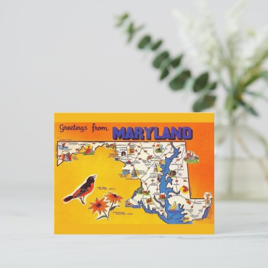 Oude groet uit Maryland Briefkaart (Staand voorkant)