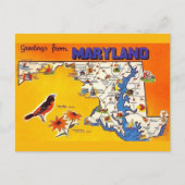 Oude groet uit Maryland Briefkaart (Voorkant)