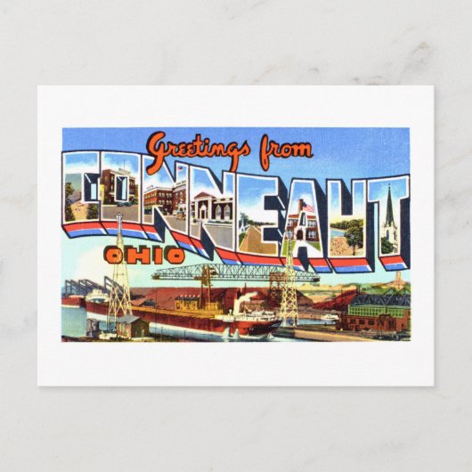 Oude groeten uit Conneaut, Ohio, Briefkaart (Voorkant)