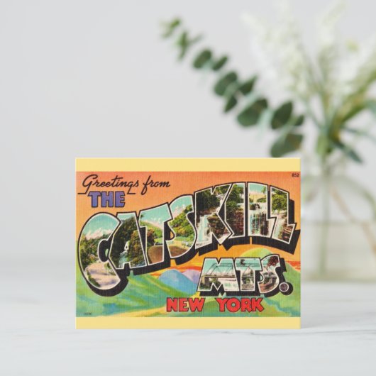 Oude groeten uit de Catskill Mountains Briefkaart (Staand voorkant)