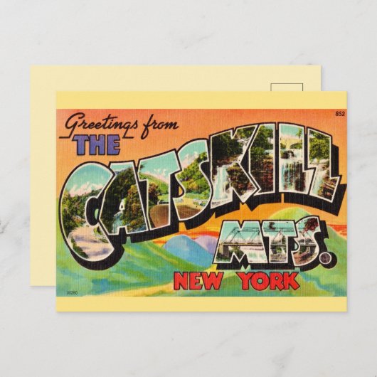 Oude groeten uit de Catskill Mountains Briefkaart (Voorkant / Achterkant)