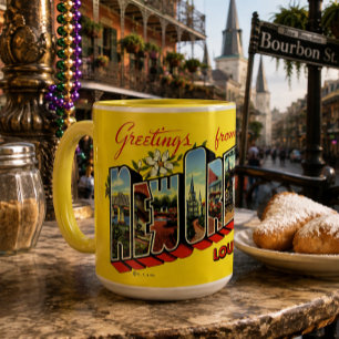 Oude Groeten Uit New Orleans Reisansichtkaart Mok
