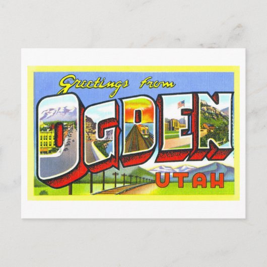 Oude groeten uit Ogden, Utah, Briefkaart (Voorkant)