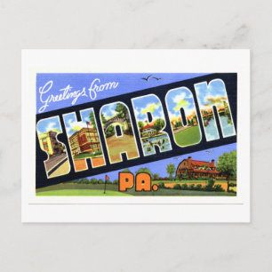 Oude groeten uit Sharon, Pennsylvania, Briefkaart