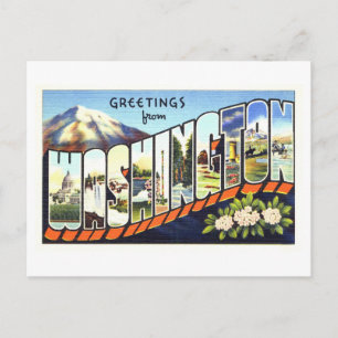 Oude groeten uit Washington State Briefkaart