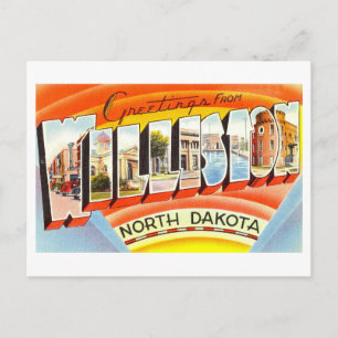 Oude groeten uit Williston, North Dakota, Briefkaart