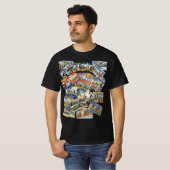 Oude Groeten Van ... Ansichtkaarten Collage T-shirt (Voorkant volledig)