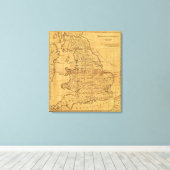 Oude Groot-Brittannië Canvas Afdruk (Insitu (Houten vloer))