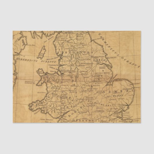 Oude Groot-Brittannië Tissuepapier (Voorkant)