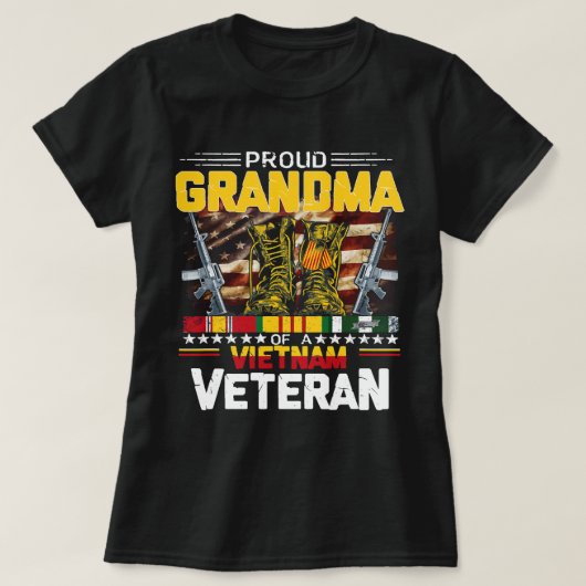 Oude grootmoeder van een Vietnam veteraan Vietnam T-shirt (Design voorkant)