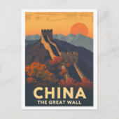 Oude Grote Muur van China Briefkaart (Voorkant)
