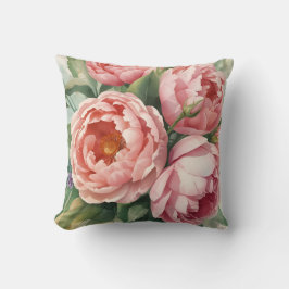 Oude grote roze bloemen kussen