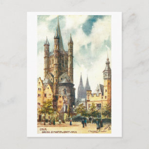 Oude Grote St. Martin Kerk, Keulen, Duitsland Briefkaart