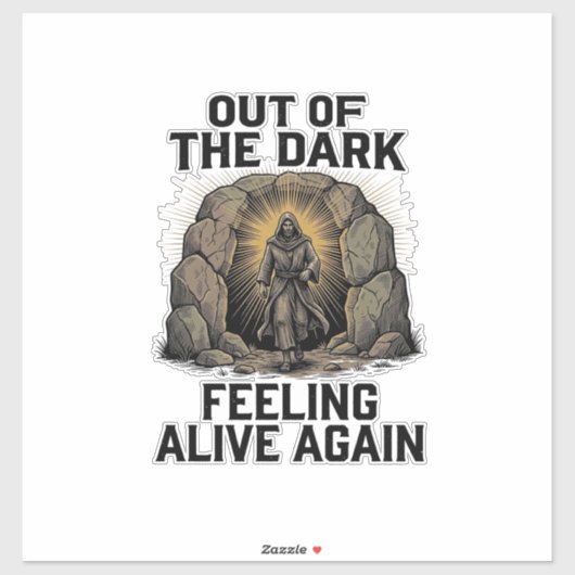 Oude Grotten Revival Gravure Shirt Ontwerp_1 Sticker (Vel)