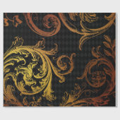 Oude Grunge Damast Cadeaupapier (Vlak)