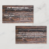Oude Grunge Houten Textuur Carpenter Houtwerk Visitekaartje (Voorkant / Achterkant)