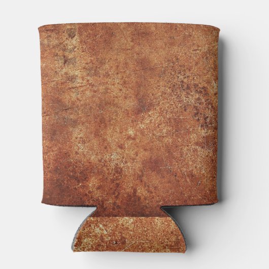 Oude Grunge rustieke metalen textuur Blikjeskoeler (Achterkant)