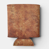 Oude Grunge rustieke metalen textuur Blikjeskoeler (Achterkant)