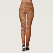 Oude Grunge rustieke metalen textuur Leggings (Achterkant)