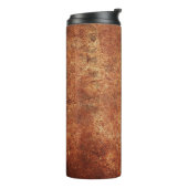 Oude Grunge rustieke metalen textuur Thermosbeker (Gedraaid links)