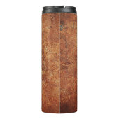 Oude Grunge rustieke metalen textuur Thermosbeker (Achterkant)