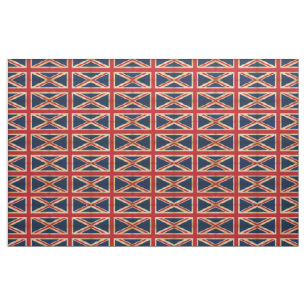 Oude Grunge United Kingdom Vlag patroon Stof