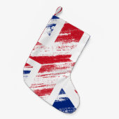 Oude  Grunge Vlag van Groot-Brittannië Kleine Kerstsok (Voorkant (Hangend))