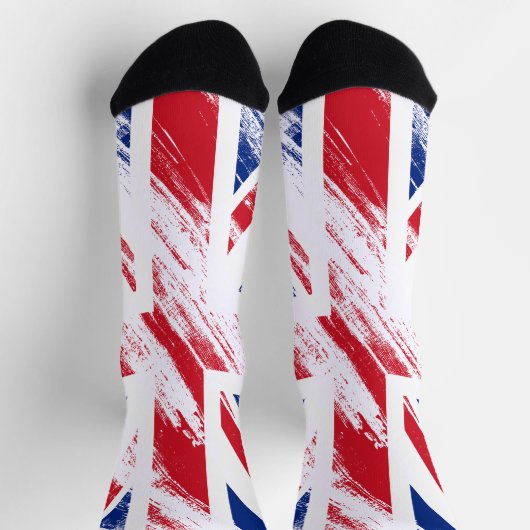 Oude Grunge Vlag van Groot-Brittannië Sokken (Top)