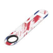 Oude  Grunge Vlag van Groot-Brittannië Speed Flessenopener (Achterkant Gekanteld)