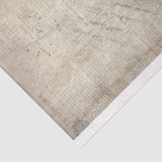 Oude Grungy  Geel Krantenpapier Tissuepapier (Detail)