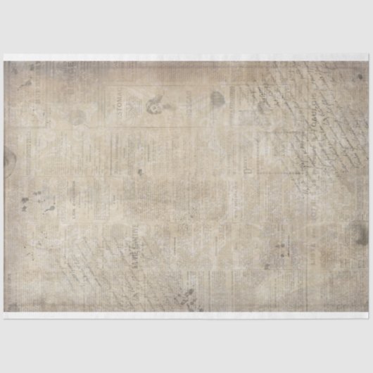 Oude Grungy  Geel Krantenpapier Tissuepapier (Voorkant)