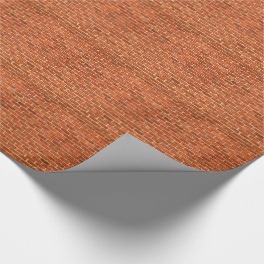 Oude Grungy Red Oranje Brick Wall Facade Structuur Cadeaupapier (Hoek)