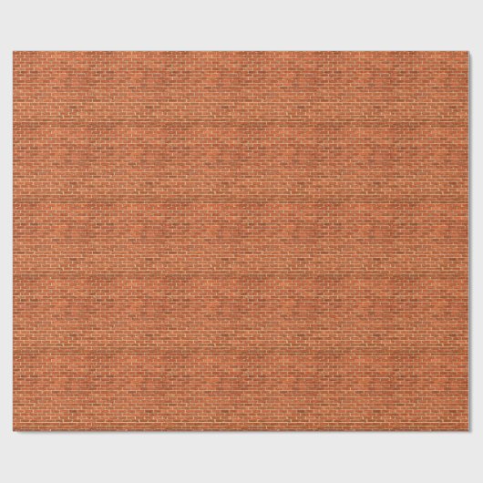 Oude Grungy Red Oranje Brick Wall Facade Structuur Cadeaupapier (Vlak)