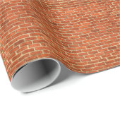 Oude Grungy Red Oranje Brick Wall Facade Structuur Cadeaupapier (Rol Hoek)