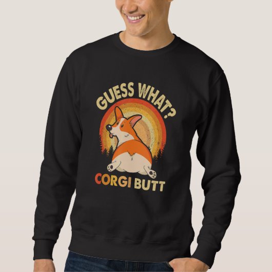 Oude Guess Corgi Kont Wat Corgi Hond Trui (Voorkant)