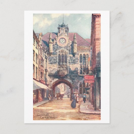 Oude Guild Hall in Carnarvon, Wales Briefkaart (Voorkant)